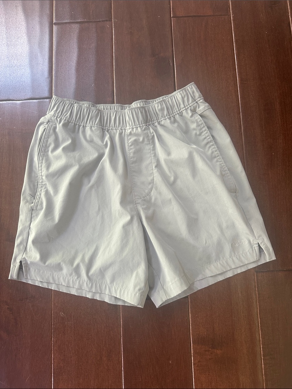 Hollister Light Gray Drawstring Athletic Shorts